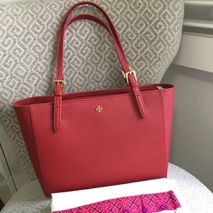 Tory Burch Small York Red Tote